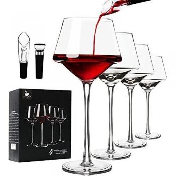 Starlight Swanfort Burgundy Stemmed Wine Glasses