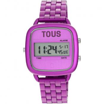 Reloj Tous D-Logo digital con brazalete de acero fucsia