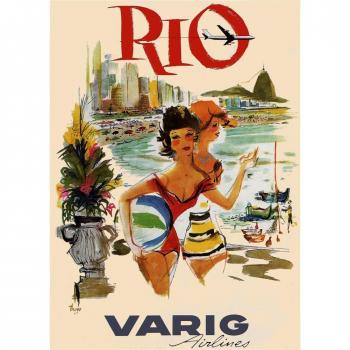 Brazilian RIO 1950 Aviation Poster