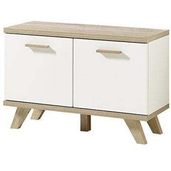 Schoenenkast Oslo 76 × 51 × 5 cm – Sonoma Eikenkleur & Weiß, Modell 3462‑221