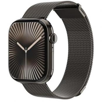 VONMAHLEN Milanese Loop 2 Mesh Band (Granite/Silver Grey) – 44-49mm Apple Watch