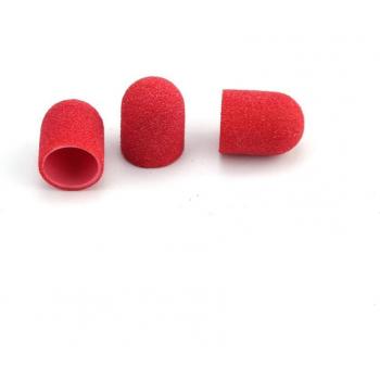 50pcs Red Sanding Caps for Nail Drill Pedicure