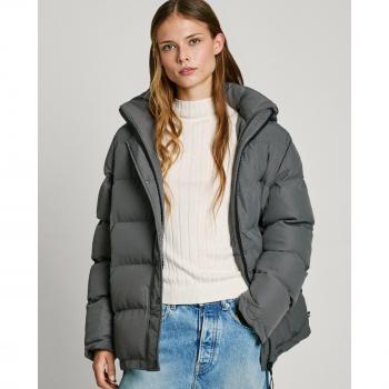Women's Bibi Puffer in Dark Grey, Pepe Jeans
