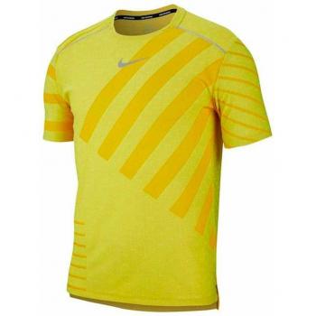 T-shirt Nike M NK Tech Knit Cool SS NV Homme, Jaune/argenté réfléchissant