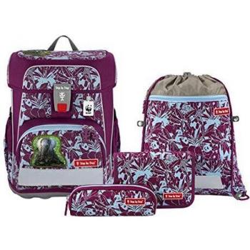 Step by Step Schulranzen-Set Cloud WWF „Elephants“, 5-teilig, lila/türkis
