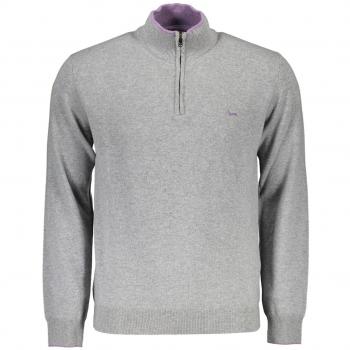 Harmont & Blaine Men's Gray Wool Turtleneck with Contrasting Details 2XL