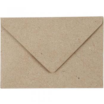 Enveloppe recyclée 7,8x11,5 cm 120 gr naturel 50 pièces/1 Pq