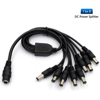 1 weiblich zu 2 3 4 5 8 männlich 2,1*5,5mm Stecker Kabel für CCTV und LED Streifen