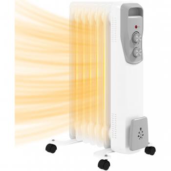Aquecedor Portátil de Óleo 1500W com Temperatura Ajustável
