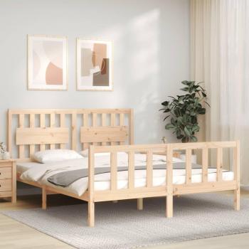 Pine Wood Bed Frame without Mattress (160x200 cm)