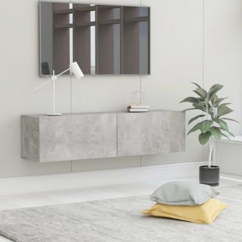 VidaXL Mueble Para Tv Madera Contrachapada Gris Hormigón 120x30x30 Cm