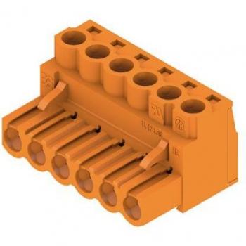 Conector de Terminal Montaje en PCB Weidmüller Hembra 6 Pines Paso 5.08mm 20A Naranja