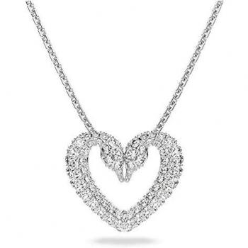 Swarovski Pendente Cuore Piccolo con Placcatura in Rodio