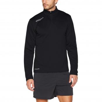 Uhlsport Kids Essential 1/4 Zip Hoodie Top Sweatshirt, Schwarz/Weiß, Größe 152