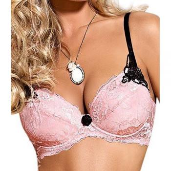 Coquette V‑4221 AXAMI Damen-BH – 70C Push‑Up, rosa-schwarze Variante, neu