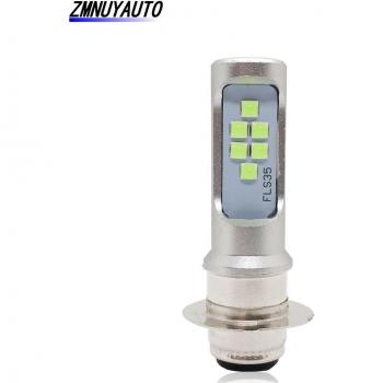 H6M Motorcycle LED Fog Light P15D-25-1 12SMD 3535 T19 Ice Blue 12V