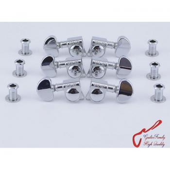 Grover 1:18 Chrome Machine Heads for Guitar (3R-3L)