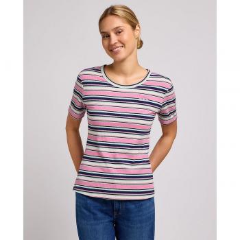 Camiseta de mujer Lee con diseño a rayas y mangas cortas