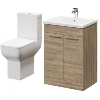 Comfort Height Toilet and Vanity Unit Set