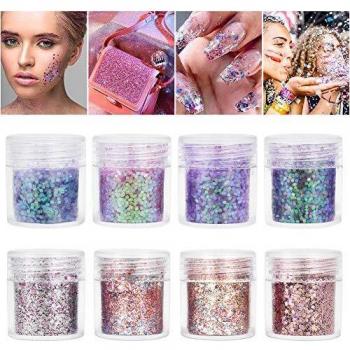 Maquillage paillettes 8pcs pour festivals
