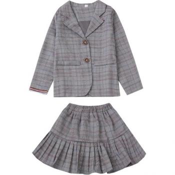 Disfraz de Uniforme Escolar Japonés, Falda de Tartán y Blazer para Niñas