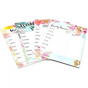 A4 Weekly And Meal Planner Desk Note Pad Undated Organiser X 1 Random Design