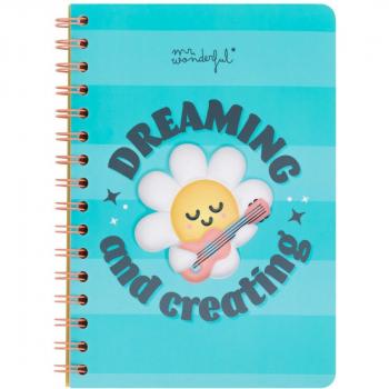 Libreta A5 Margarita 3D con diseño 3D y temática Dreaming and creating de Mr Wonderful