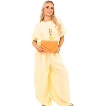 Marinne Breeze‑Style Short Sleeve Tee + Stretchy Wide Trousers Ensemble