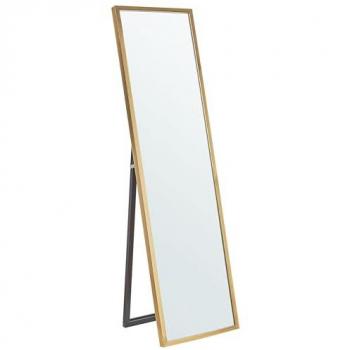 Miroir sur pied rectangulaire doré 40 x 140 cm