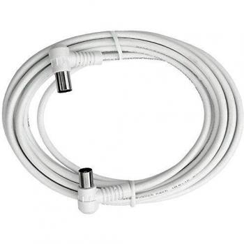 Antena Cable Axing 75 Ω 2.5 m 85 dB Blanco con Terminales