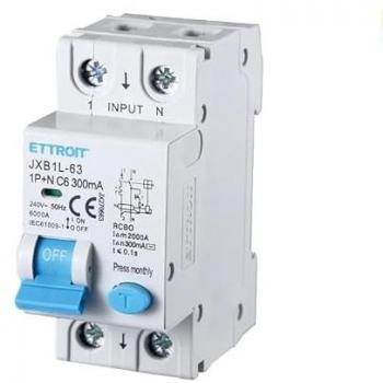 Interrupteur Thermique 1P+N 6A 300mA 220V 6KA 2 Modules