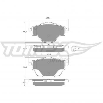 TOMEX Brakes TX 18‑37 Plaquettes de frein