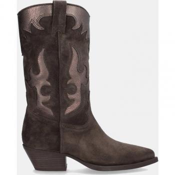 Botas Alpe Western 2088 Estilo Tejano Ante Chocolate