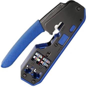 RJ45 and RJ11 Crimping Tool with Cable Stripper