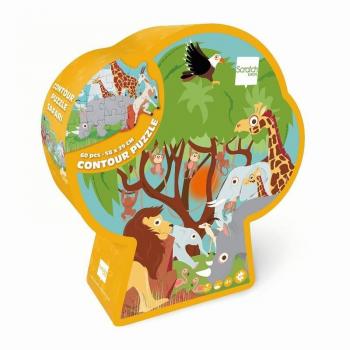 Puzzle Safari 60 Pezzi da Grattare