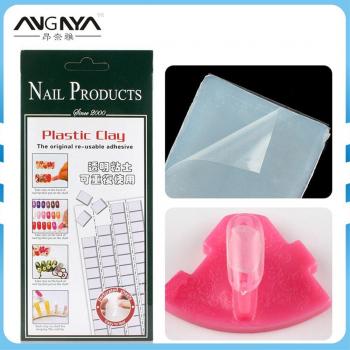 Pegamento para uñas ANGNYA, arcilla transparente y adhesivo antiadherente para manicura