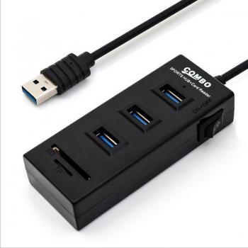 Adaptador concentrador Micro USB 2.0 Twobro con puertos TF/SD