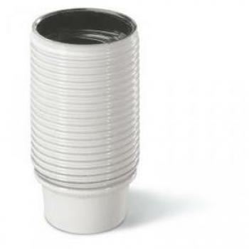Portalampada filettato E14 bianco con camicia Scame 190.2000FGB
