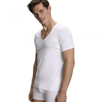 FALKE Men's White V-Neck T-Shirt