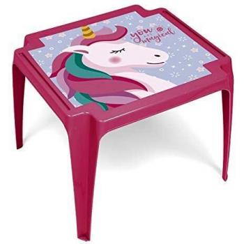 Mesa ZASKA-Unicornio de plástico 50x55x44cm