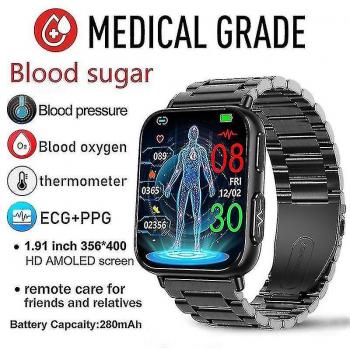 Montre de Santé Glycémie 1.91 Pouces Écran HD Non Invasif