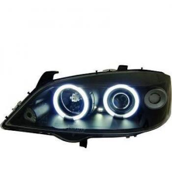 Phares design noir set ASTRA 98-03 H1+H1 pour reglage electrique SET COMPLET pour: Opel Astra G 97-04