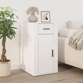 High Gloss White Desk Cabinet 40x49x75 cm vidaXL