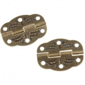 10pcs Antique Bronze Decorative Hinges for DIY Crafts Small Drawer Jewelry Box