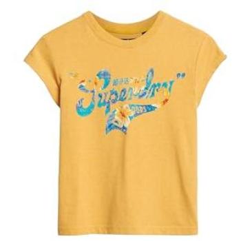 T-shirt Donna Fiori Giallo Mela XL di Superdry