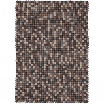 Néla Filzkugelteppich – 120 x 170 cm, rechteckig, 100 % Schurwolle