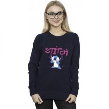 Graffiti Sweatshirt für Damen mit Lilo und Stitch