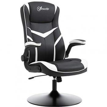 Vinsetto Sedia Gaming Ergonomica Nero e Bianco