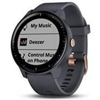 Garmin Vivoactive 3 GPS + Music Playback – Rose Gold/Granite Blue Edition