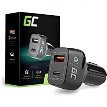 GreenCell 48W USB-C & USB-A Car Charging Hub